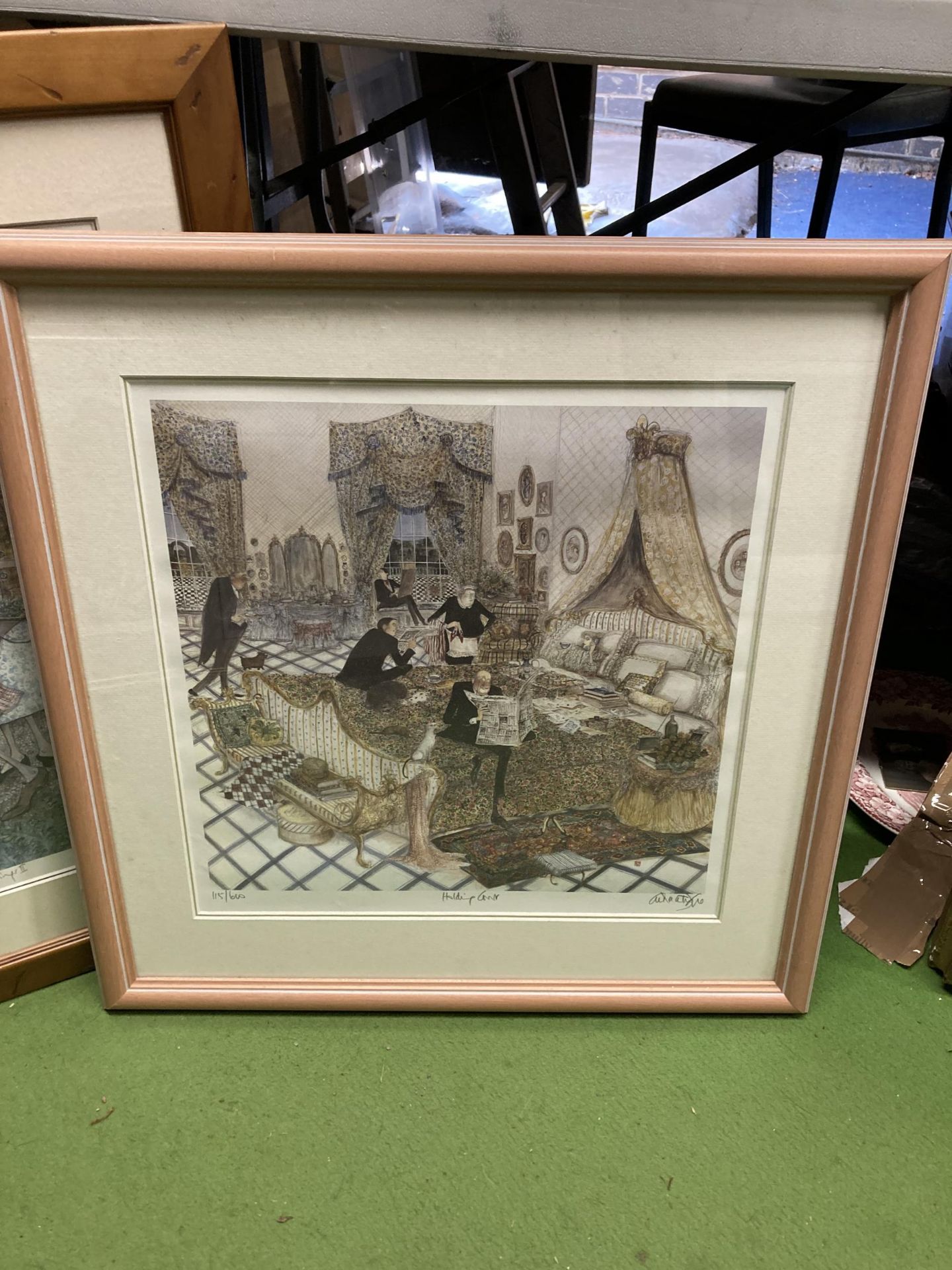 TWO FRAMED SUE MCCARTNEY SNAPE LIMITED EDITION PENCIL SIGNED PRINTS - 'STEALING CUTTINGS II' & ' - Image 2 of 5