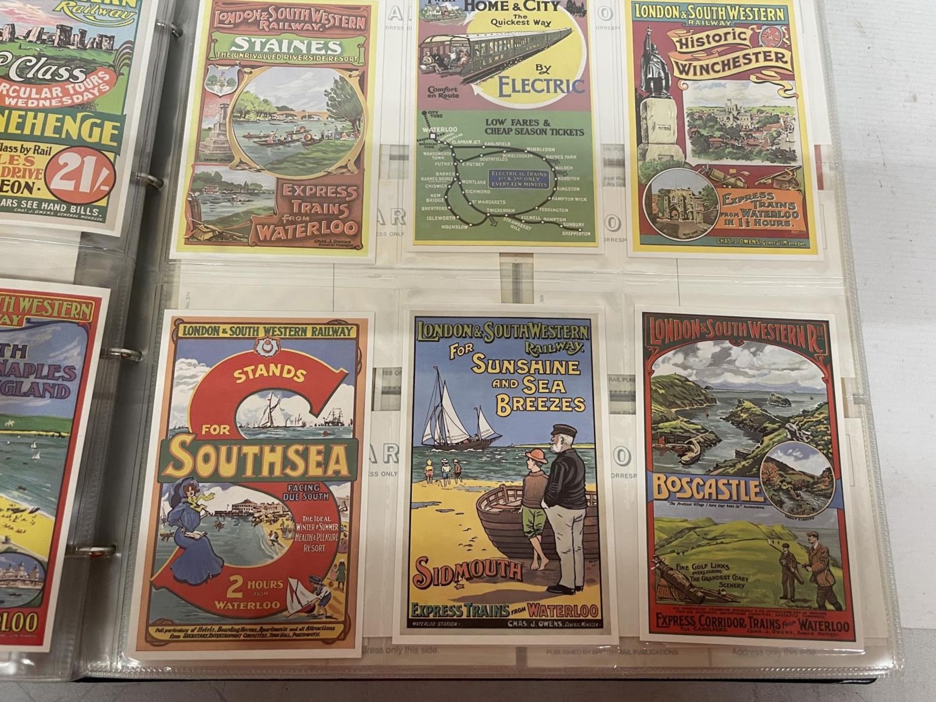 APPROXIMATELY 365 POSTCARDS RELATING TO TRAINS TO INCLUDE RAILWAY POSTERS AND ADVERTISING, EARLY - Image 5 of 11