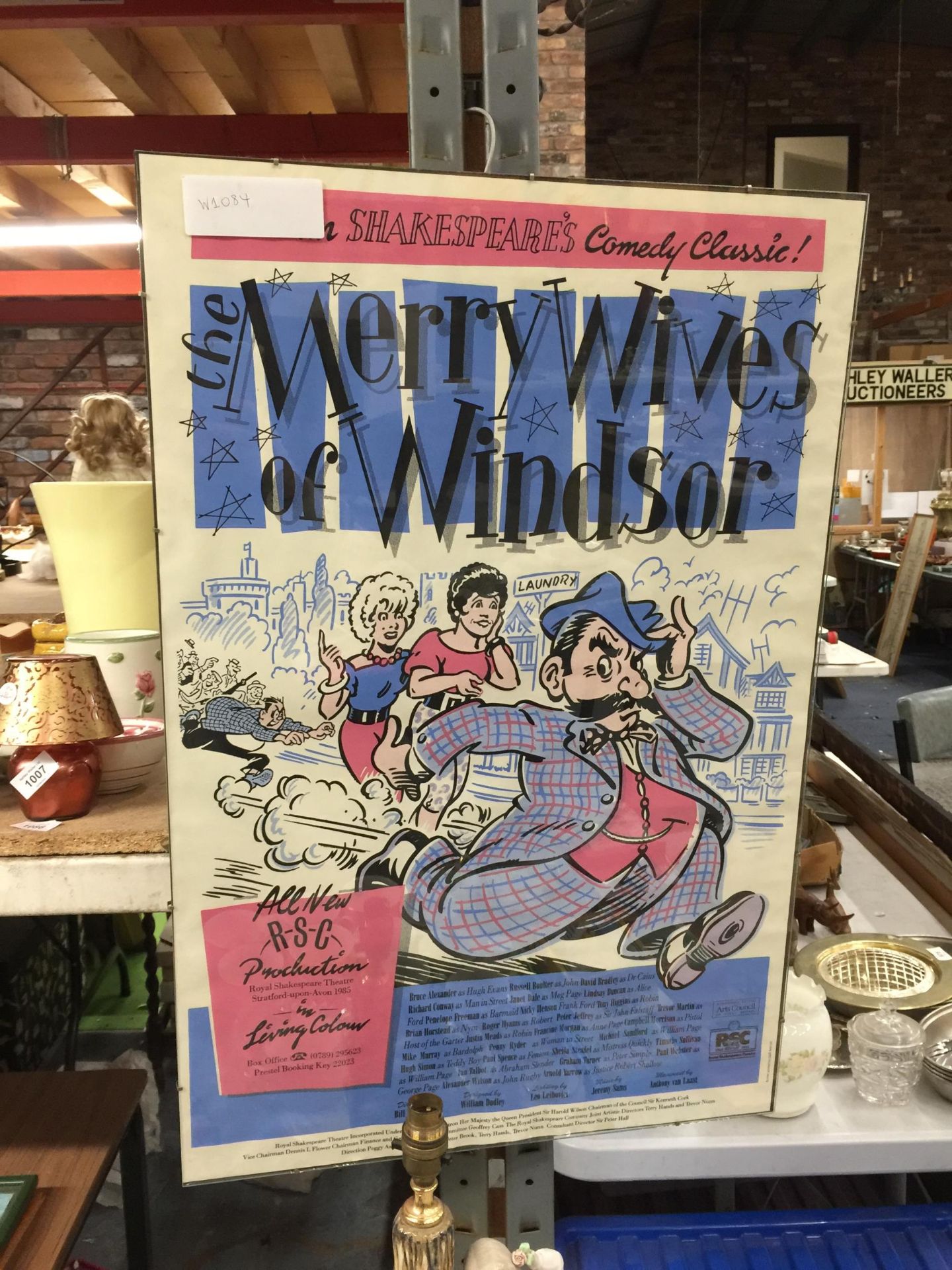 A VINTAGE SHAKESPEARE'S COMEDY CLASSIC MERRY WIVES OF WINDSOR POSTER