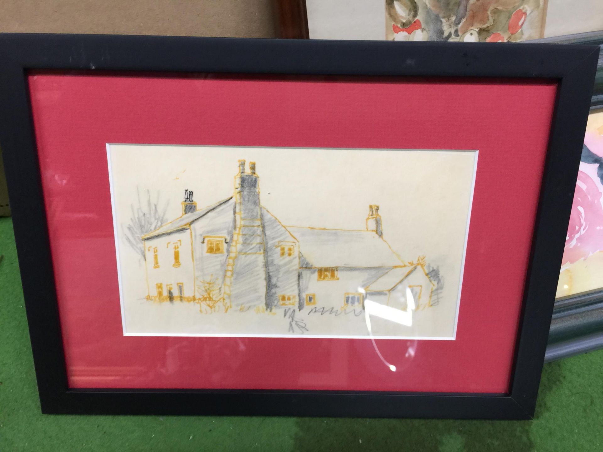 A COLLECTION OF FRAMED PRINTS, PEN DRAWING OF A HOUSE ETC - Bild 2 aus 6
