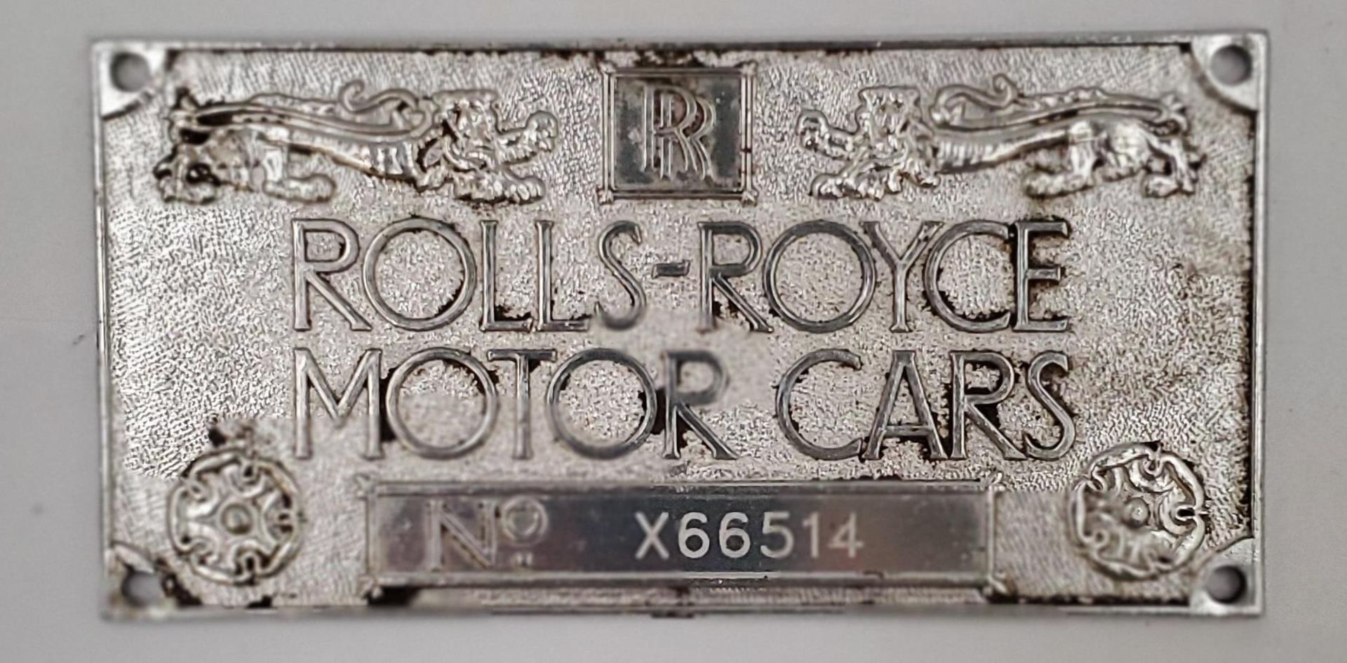 A ROLLS-ROYCE CHASSIS PLATE