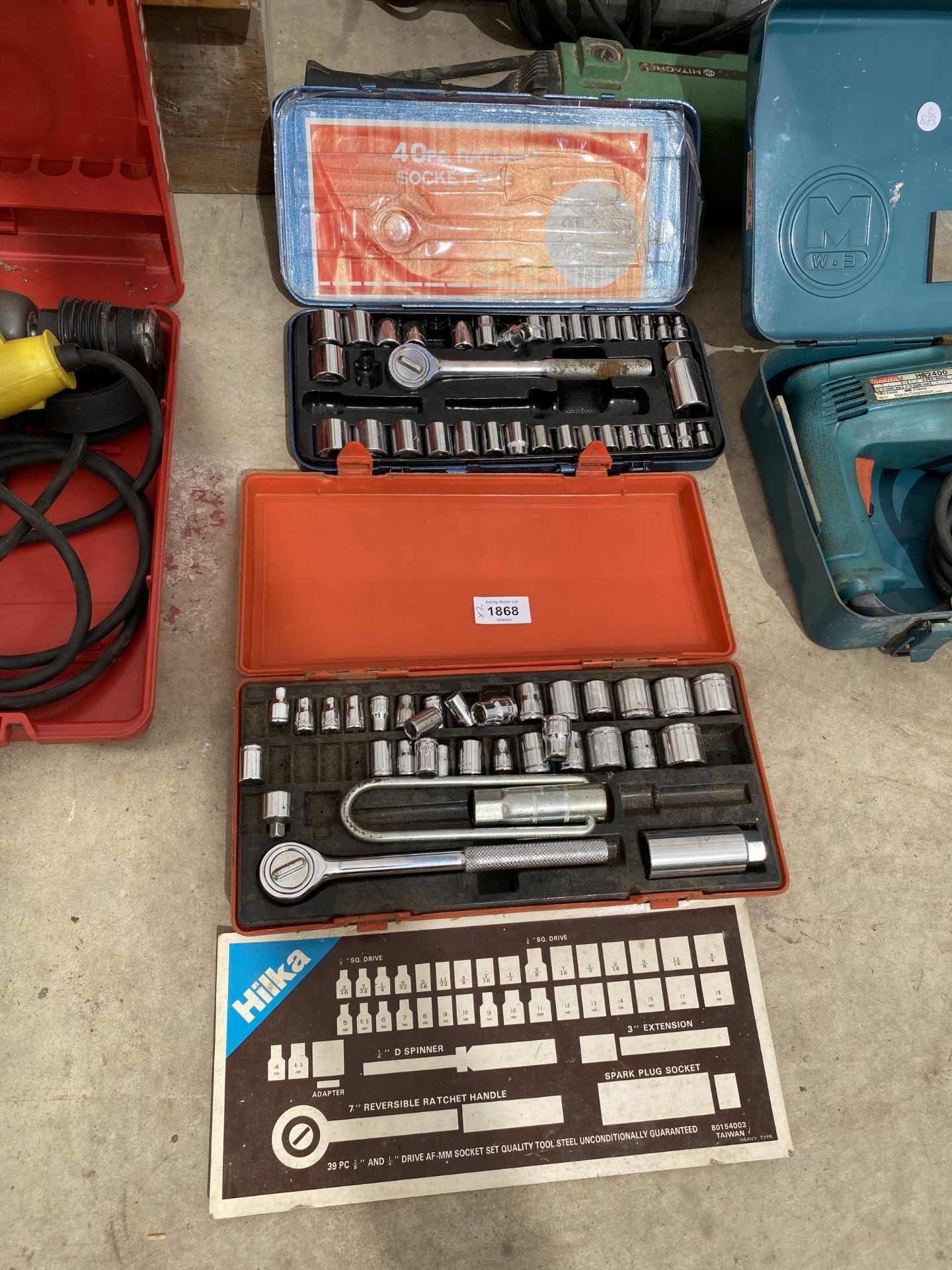 TWO CASED SOCKET SETS