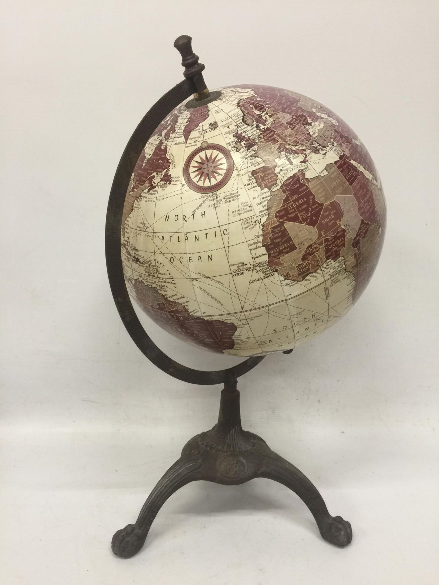 A GLOBE ON CAST BASE - Image 4 of 4