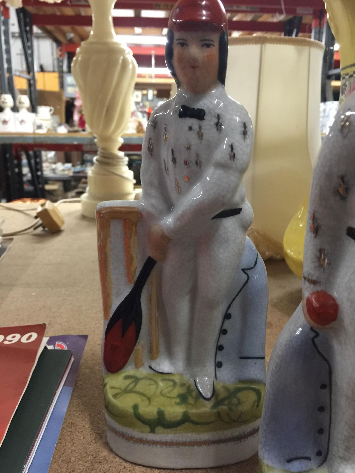 A PAIR OF STAFFORDSHIRE CRICKET PLAYER FIGURES - Image 2 of 3