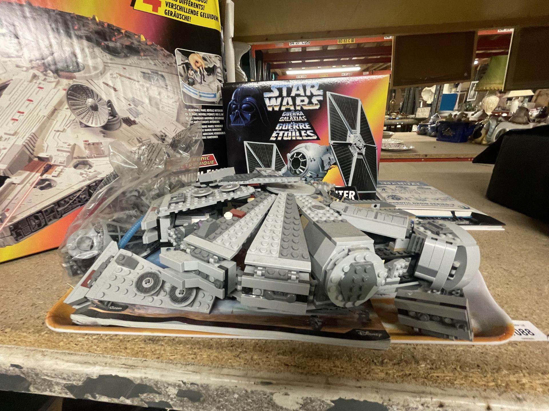 TWO BOXED STAR WARS TOY MODELS- MILLENIUM FALCON AND FIGHTER - Image 4 of 4