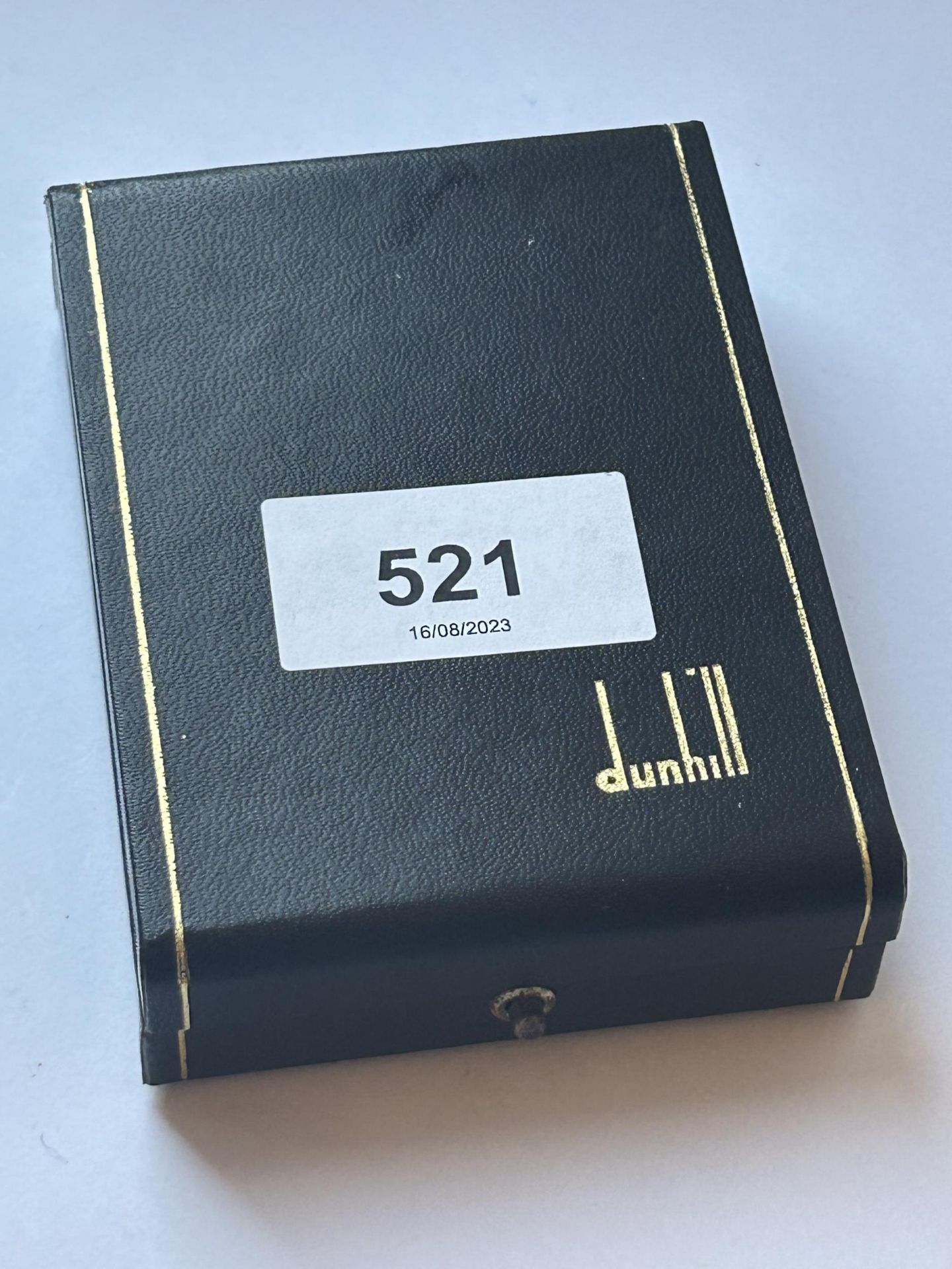 A DUNHILL GOLD PLATED POCKET LIGHTER COMPLETE WITH ORIGINAL FITTED DUNHILL CASE - Bild 7 aus 7