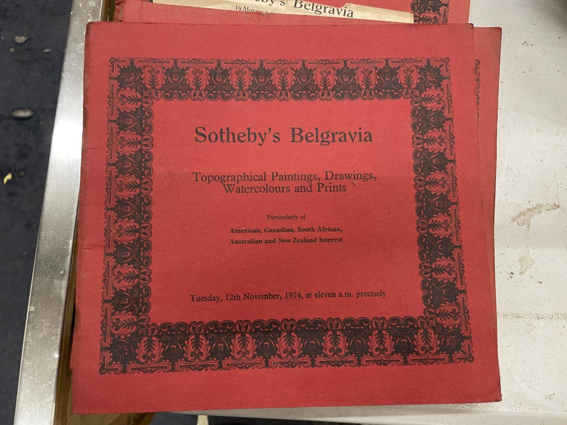 A COLLECTION OF 1970'S SOTHEBY'S BELGRAVIA AUCTION CATALOGUES - Image 2 of 3