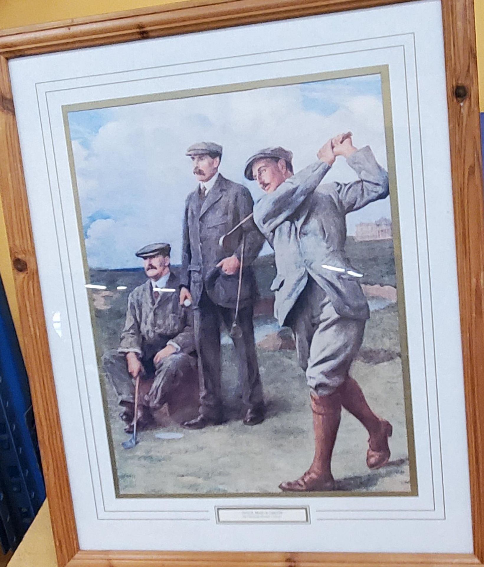 A GOLFING PRINT TAYLOR BRAID AND VARDON 1913