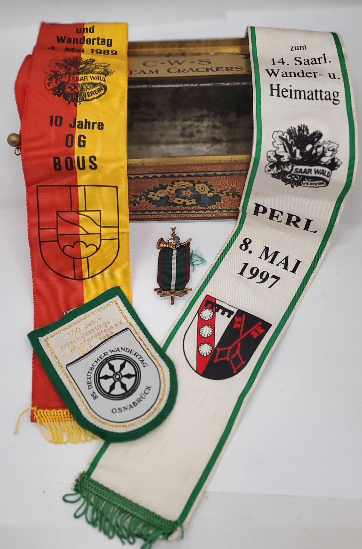 TWO VINTAGE GERMAN WALL HANGINGS, DEUTSCHER WANDERTAG (HIKING DAY) AND WANDER-U HEIMATTAG PLUS A