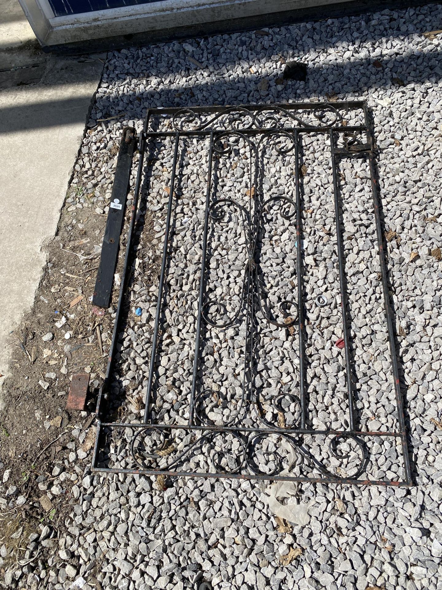 A CAST METAL GARDEN GATE