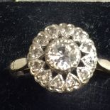 A 9CT GOLD RING WITH POSSIBLY DIAMONDS, WEIGHT 5G, SIZE S