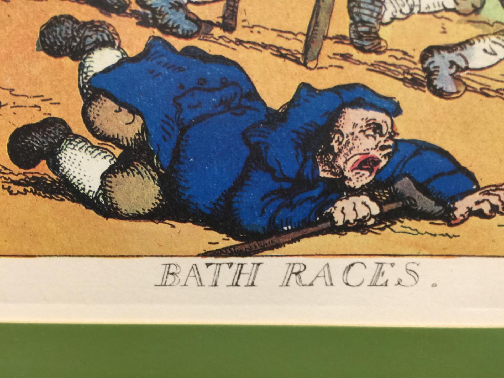 TWO VINTAGE FRAMED CARICATURE CARTOONS, 'BATH RACES' AND 'A GOING! A GOING!' - Bild 5 aus 6
