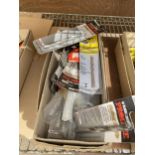 A BOX OF ASSORTED DRILL BITS ETC