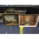 TWO FRAMED PRINTS TO INCLUDE A GILT FRAMED EXAMPLE