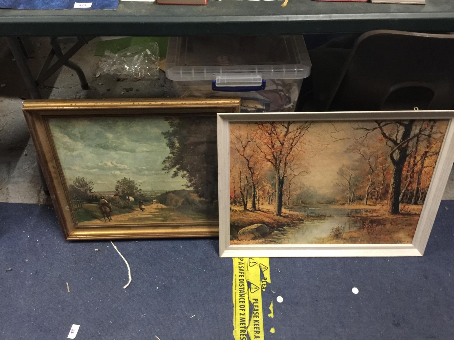 TWO FRAMED PRINTS TO INCLUDE A GILT FRAMED EXAMPLE