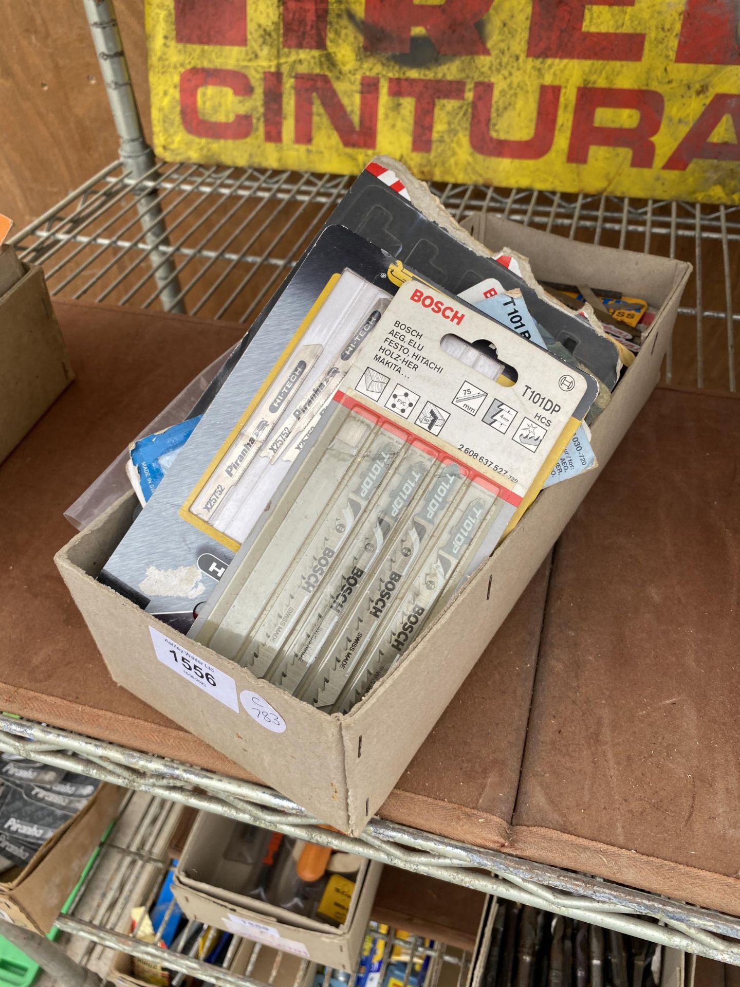 A BOX OF NEW OLD STOCK AND FURTHER TOOL PARTS, BOSCH ETC