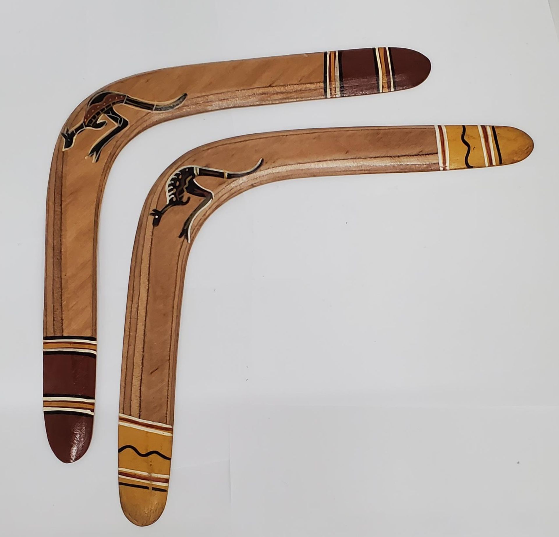 TWO VINTAGE STYLE BOOMERANGS