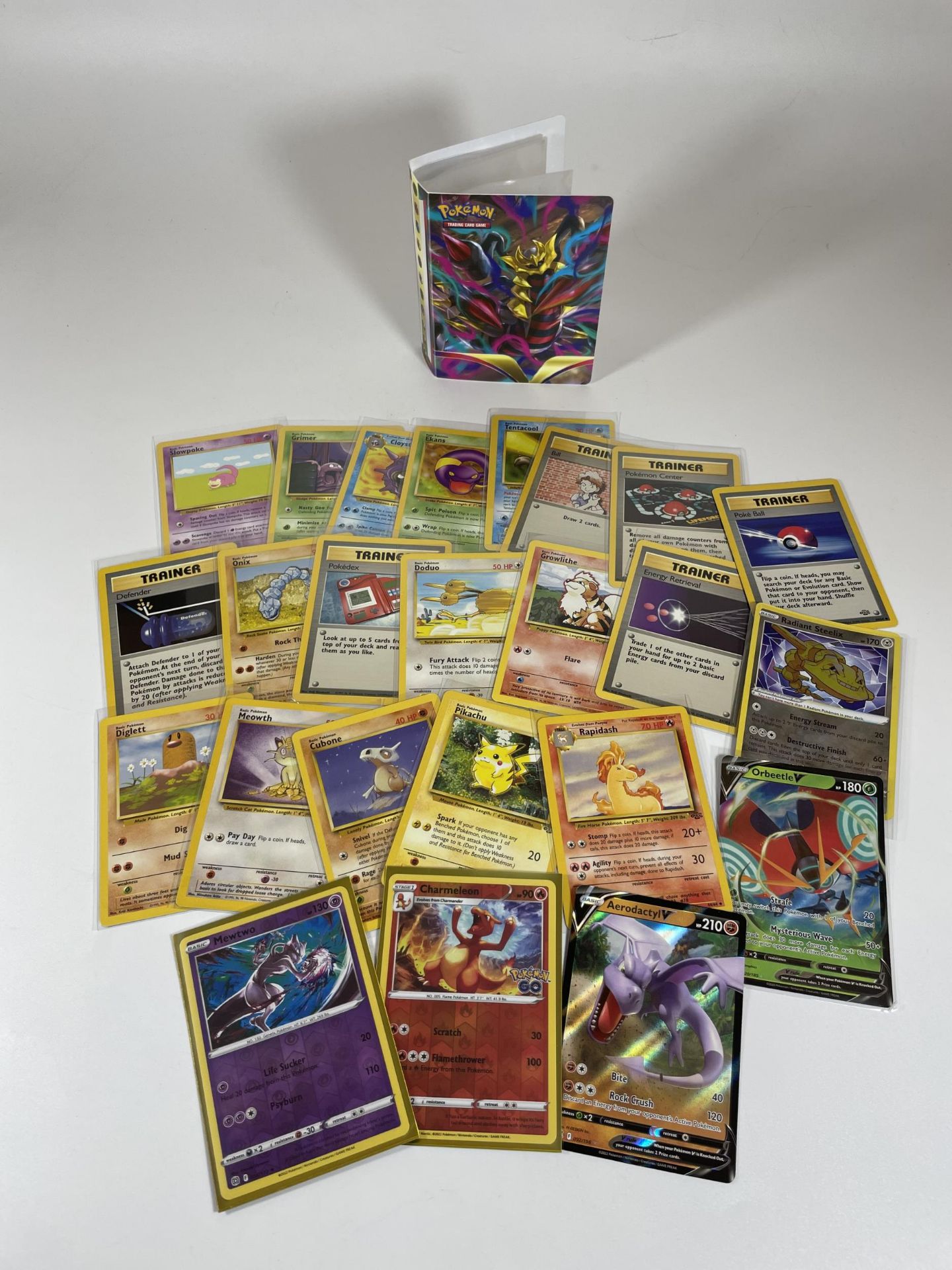 A SMALL POKEMON FOLDER OF CARDS - JUNGLE SET 1999 PIKACHU, FURTHER WOTC CARDS, MEWTWO RADIANT - Image 2 of 5