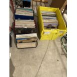 A LARGE COLLECTION OF LP RECORDS, STORAGE CASES ETC