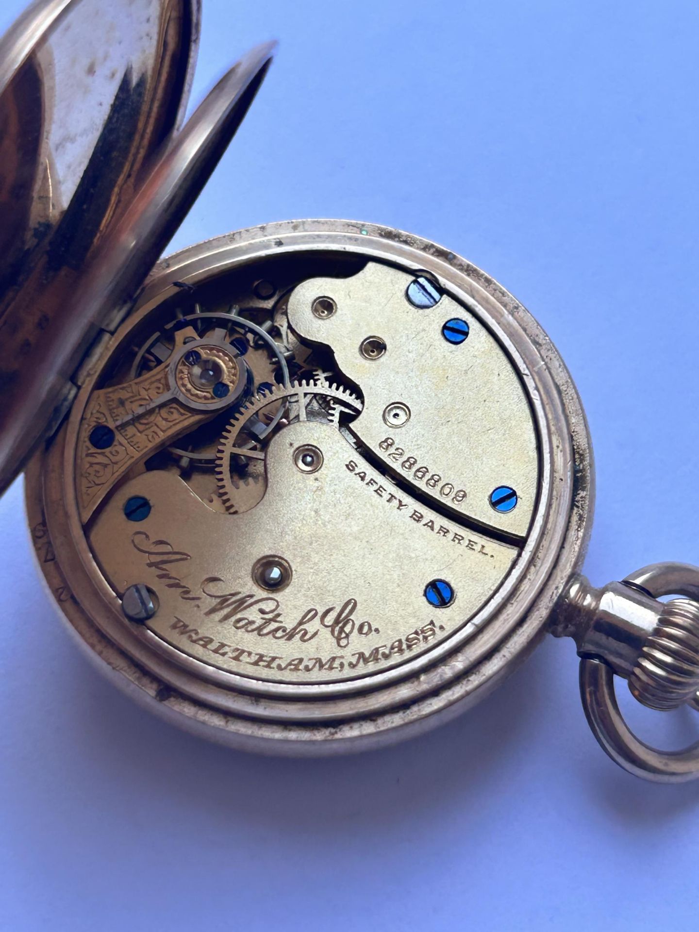 A 14CT GOLD LADIES OPEN FACED POCKET WATCH GROSS WEIGHT 40.20 GRAMS - Image 5 of 6