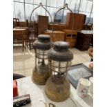 A PAIR OF VINTAGE TILLEY LAMPS