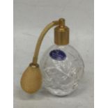 A ROYAL DOULTON CUT GLASS PERFUME BOTTLE