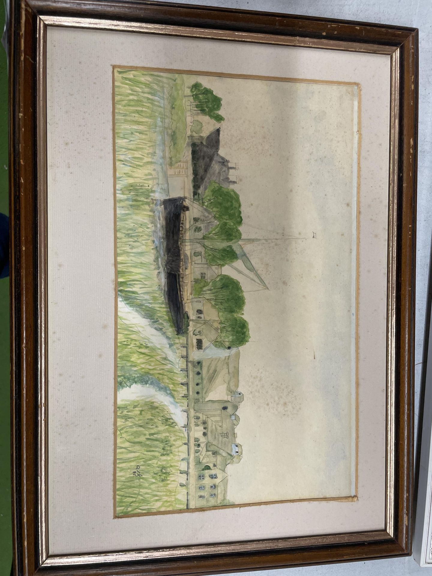 A GROUP OF THREE FRAMED PICTURES, LONDON SCENE PRINT AND BOAT WATERCOLOUR - Image 4 of 4