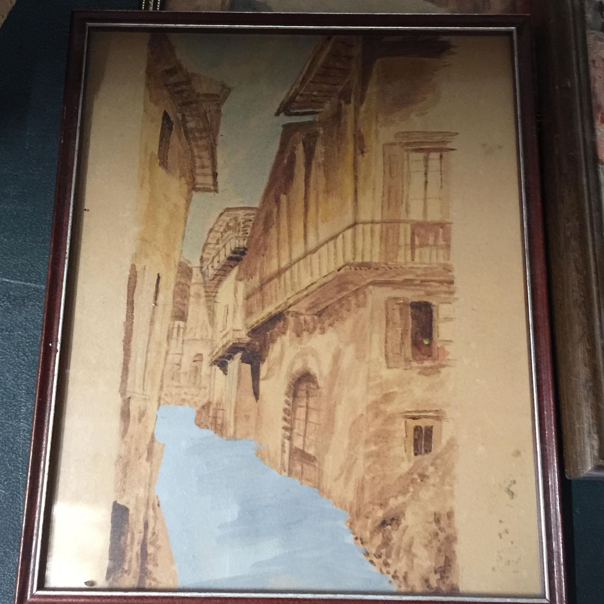 THREE FRAMED WATERCOLOURS OF CONTINENTAL SCENES, SIGNED ASK - Image 2 of 5