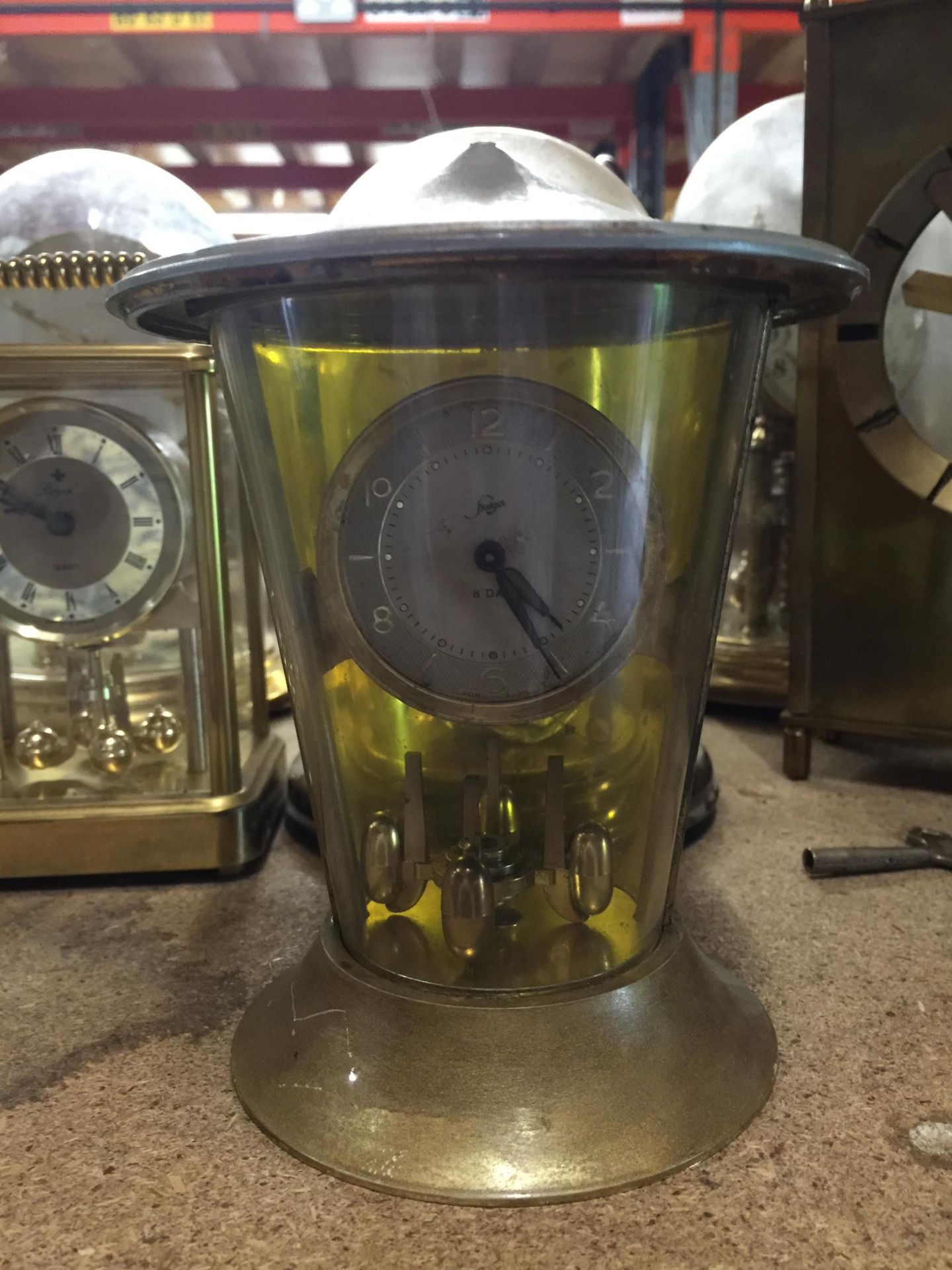 A COLLECTION OF VINTAGE CLOCKS, DOMED EXAMPLES ETC - Image 4 of 5