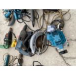 FOUR ASSORTED POWER TOOLS, BLACK AND DECKER SAW ETC