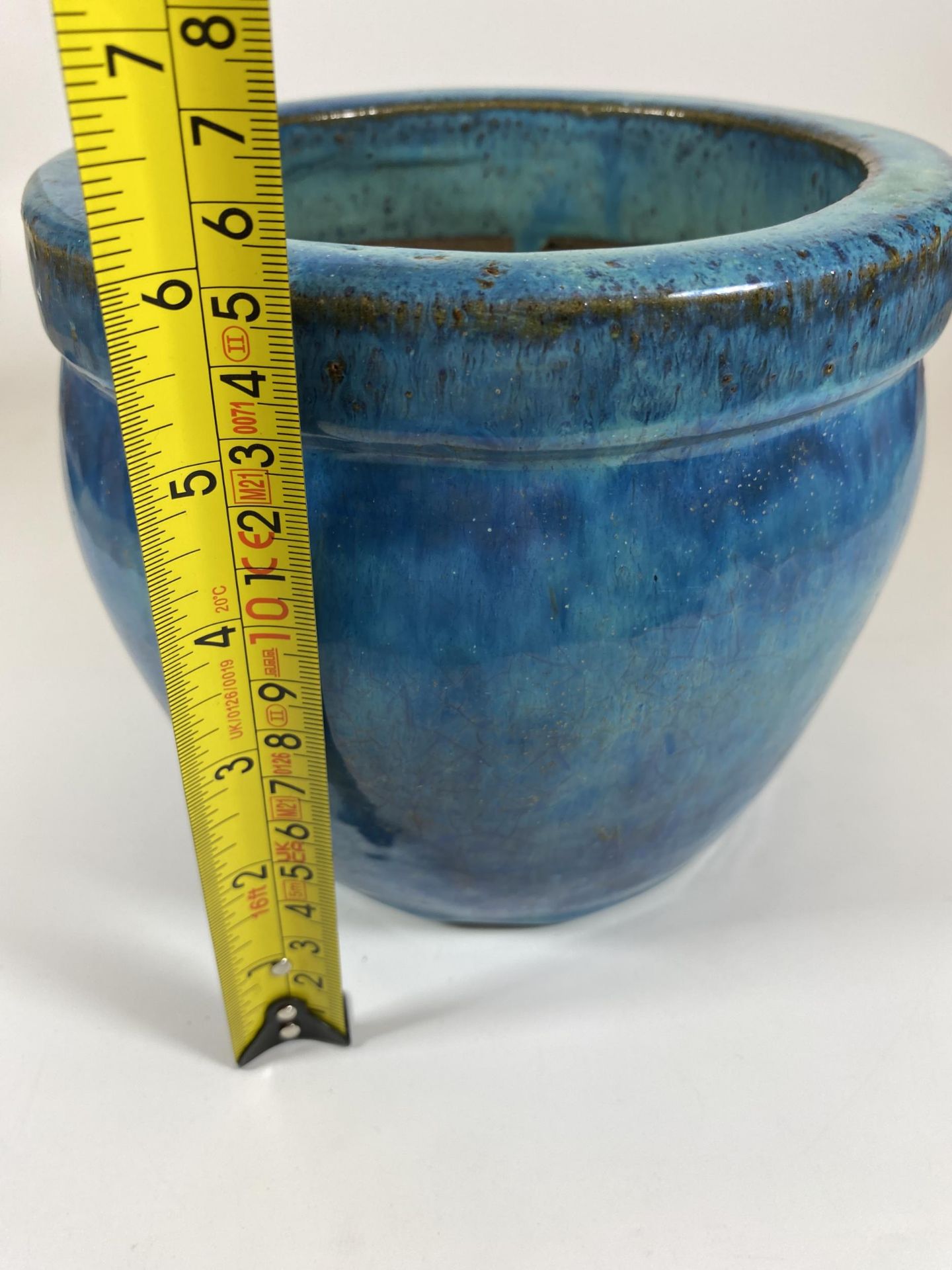 A 20TH CENTURY CHINESE TURQUOISE POTTERY PLANTER, HEIGHT 15CM - Image 4 of 4