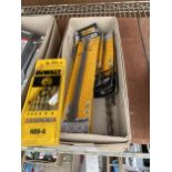 A BOX OF WICKES SDS DRILL BITS AND DEWALT SET