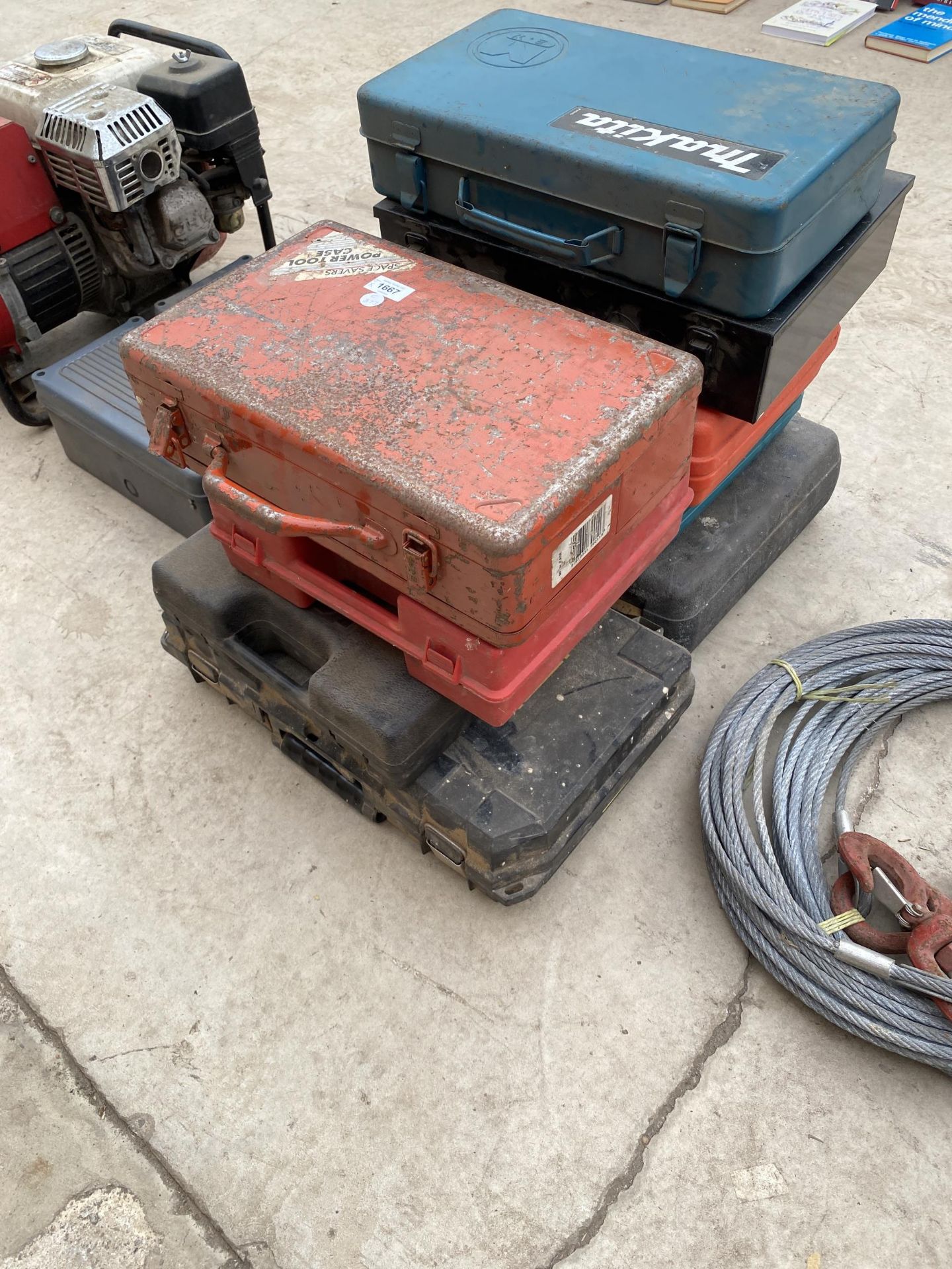 NINE ASSORTED POWER TOOL BOXES - Image 2 of 2