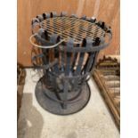 A WROUGHT IRON VINTAGE GRILL