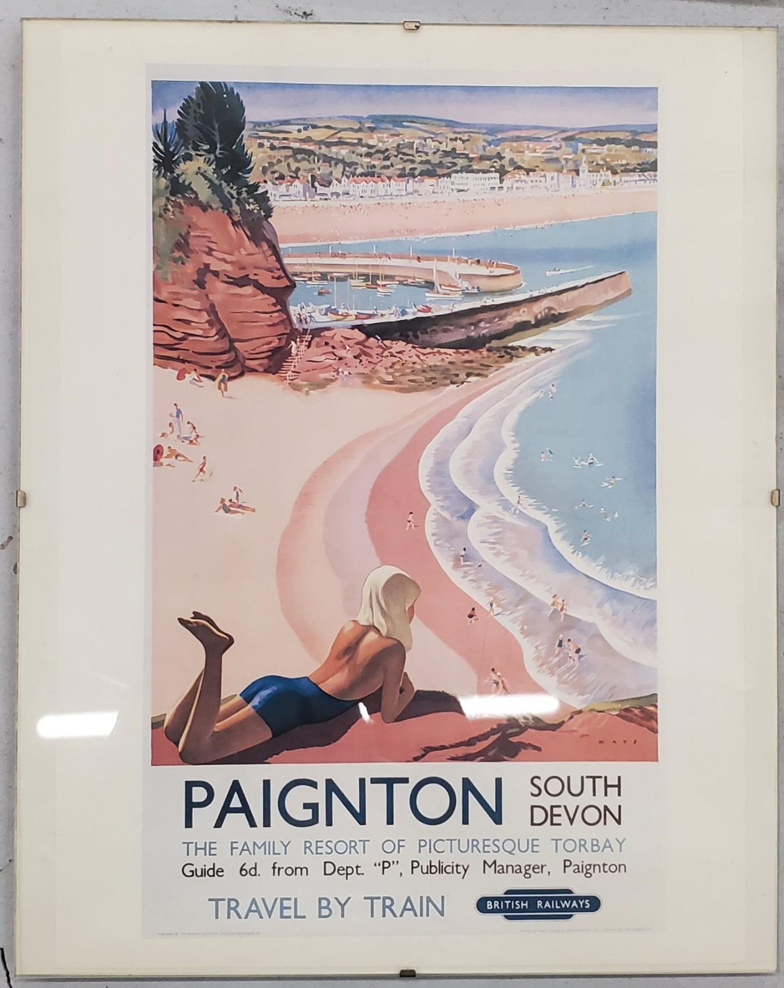 THREE PRINTS TO INCLUDE DERBYSHIRE, PAIGNTON AND BARMOUTH - Image 2 of 4