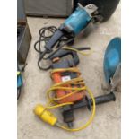 TWO POWER TOOLS - MAKITA GRINDER AND HAMMER DRILL
