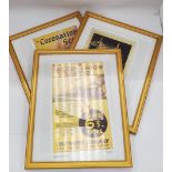 THREE VINTAGE STYLE RAILWAY THEMED POSTERS TO INCLUDE 'THE CORONTION SCOT', 'THE GOLDEN ARROW LTD'