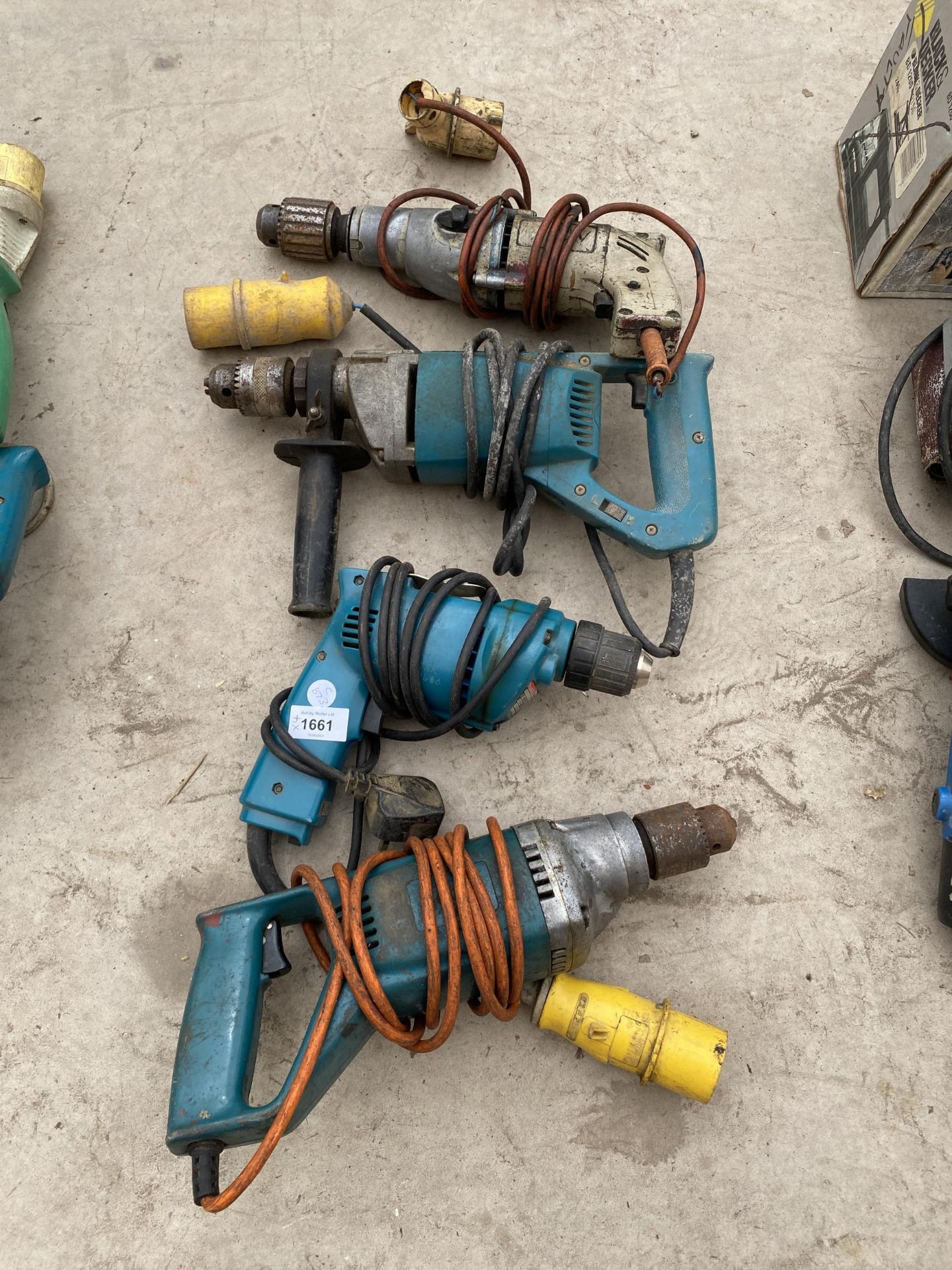 FOUR ASSORTED POWER TOOL DRILLS