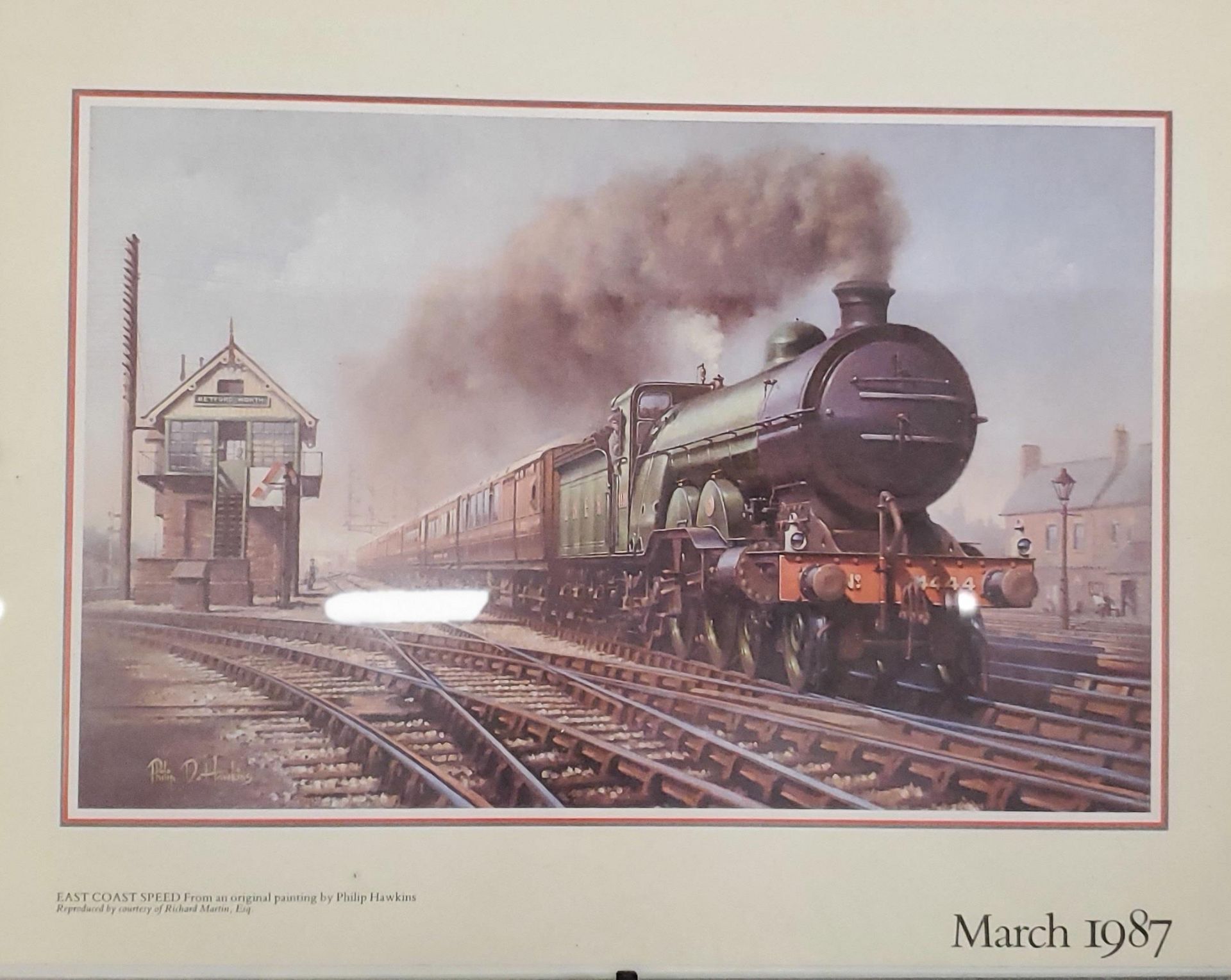 FIVE PRINTS OF STEAM ENGINES - Bild 2 aus 6