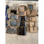 SIXTEEN BOXES OF AS NEW NUTS AND BOLTS, ETC