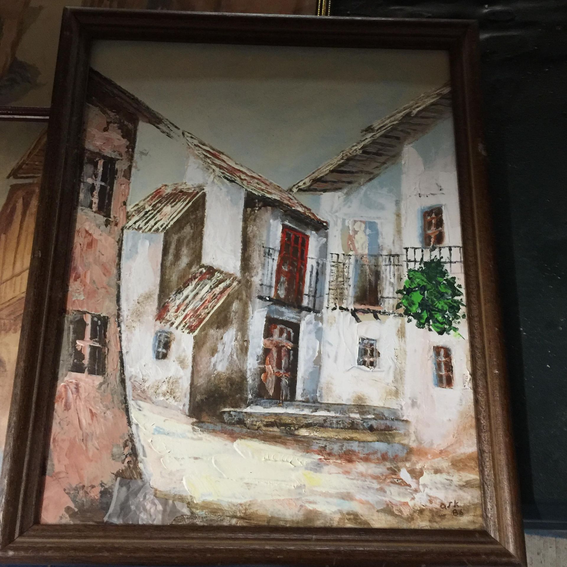 THREE FRAMED WATERCOLOURS OF CONTINENTAL SCENES, SIGNED ASK - Image 3 of 5