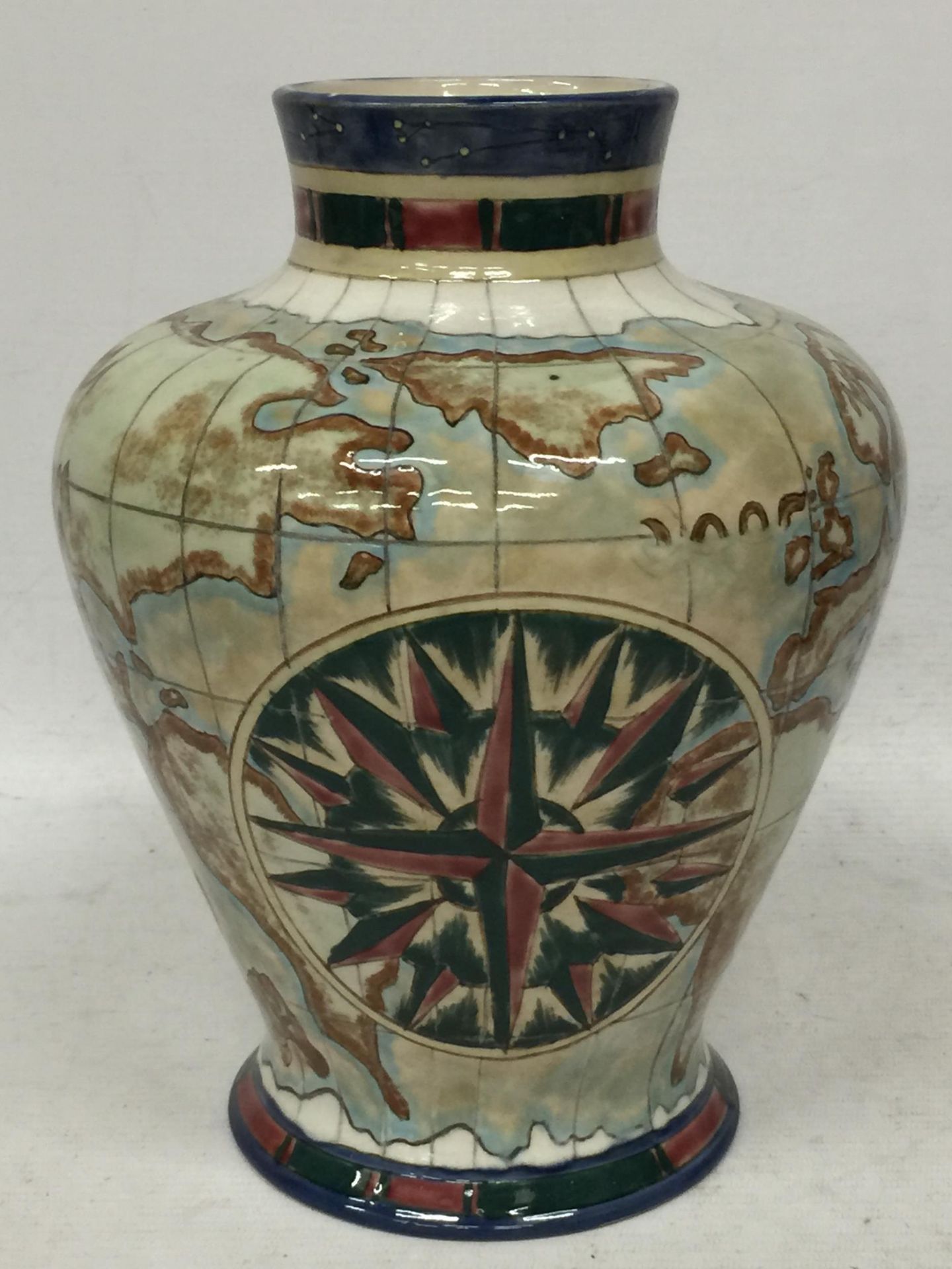 A COBRIDGE STONEWARE GLOBE DESIGN VASE, LIMITED EDITION 28/100 - Image 3 of 5