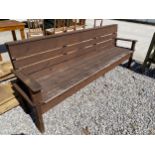 A LARGE VINTAGE WOODEN GARDEN BENCH