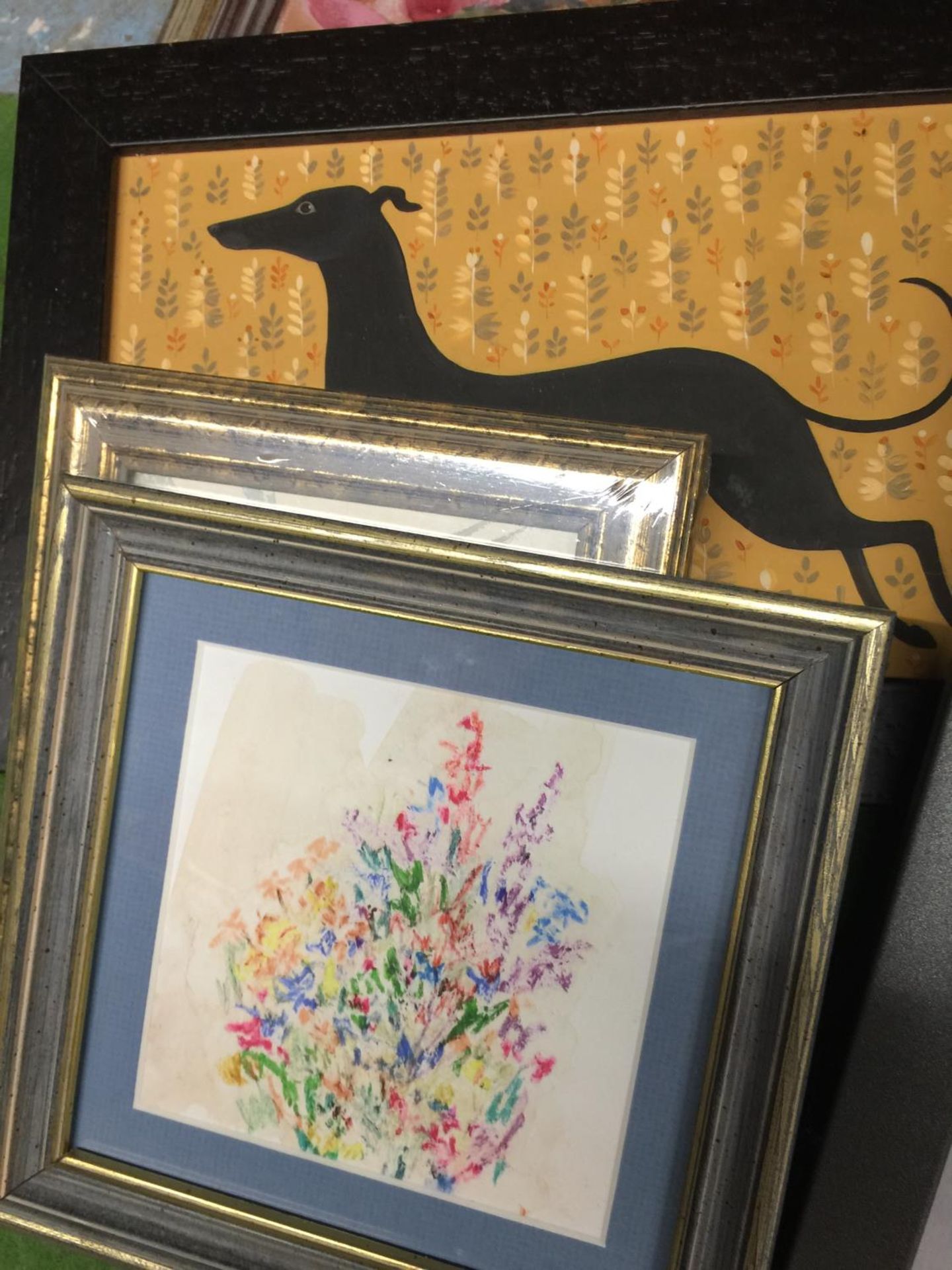 A GROUP OF FRAMED PRINTS, FLORAL AND DOG EXAMPLES - Image 5 of 5
