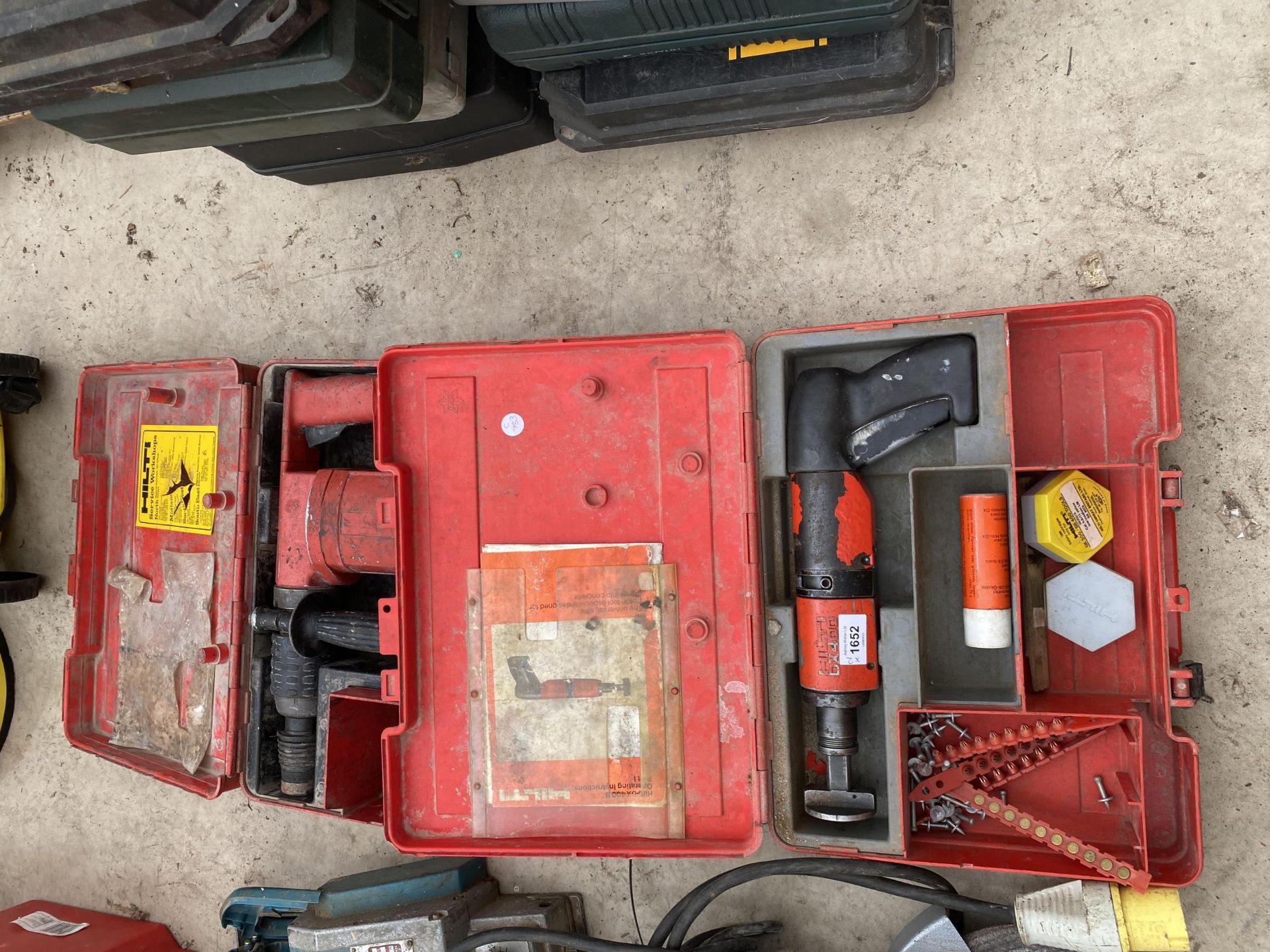 TWO CASED POWER TOOLS INCLUDING A HILTI HAMMER DRILL