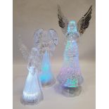 THREE ILLUMINATED ANGEL FIGURES