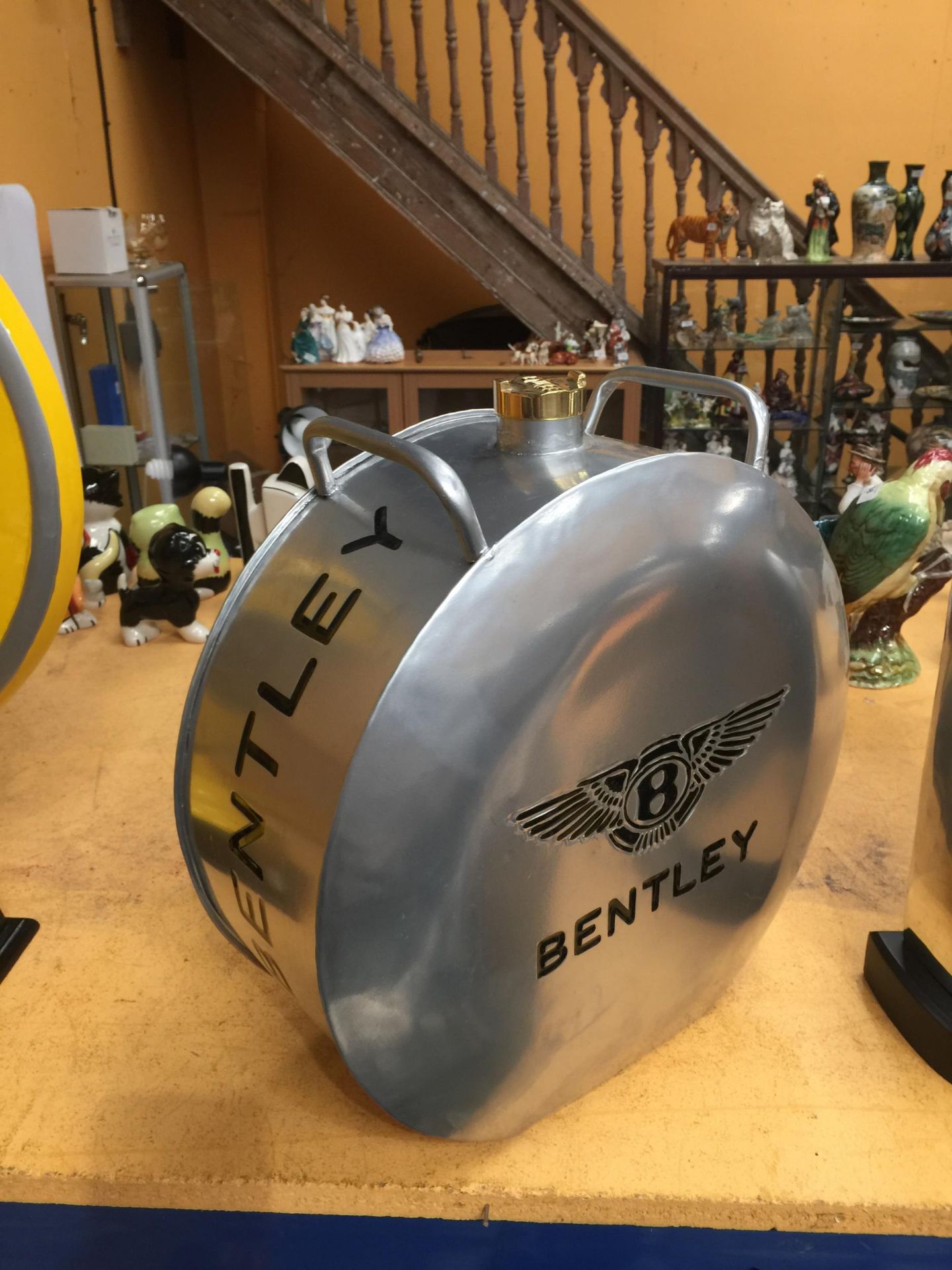 A CHROME BENTLEY PETROL CAN WITH BRASS TOP - Image 3 of 3