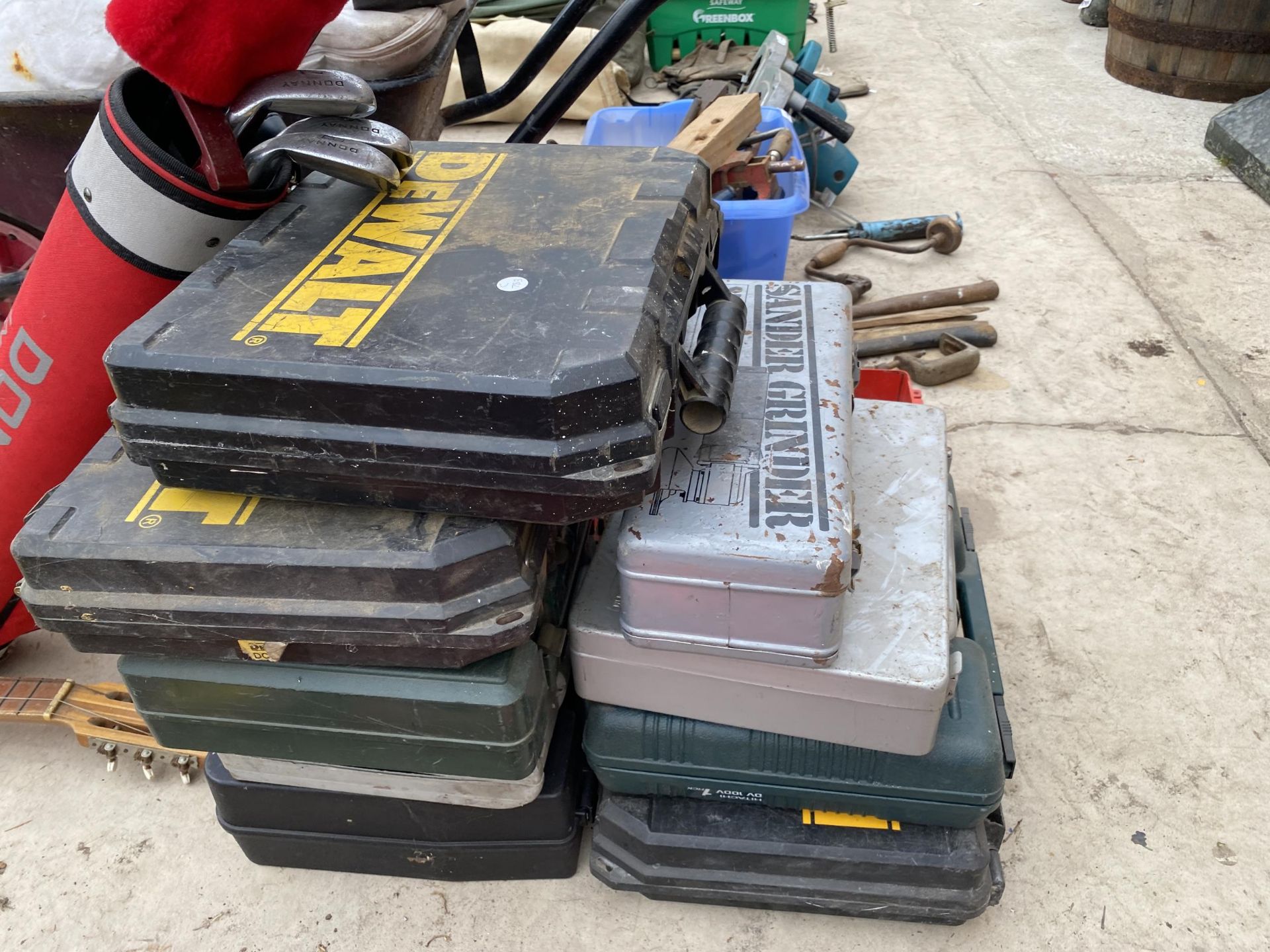 TEN ASSORTED POWER TOOL BOXES AND A BOSCH HAMMER DRILL - Image 2 of 3