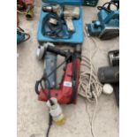 THREE ASSORTED POWER TOOLS, BLACK AND DECKER GRINDER ETC