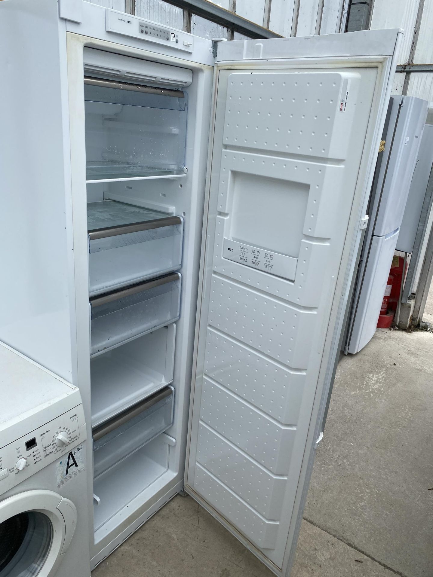 A TALL WHITE BOSCH FROST FREE FREEZER - Image 2 of 2